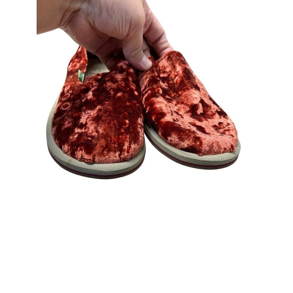 Sanuk Syrah Donna Cruz Velvet Sidewalk Surfer Shoes Women US 8 EUR 39 - Picture 5 of 7